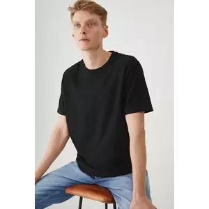 Medicine tricou din bumbac culoarea negru, neted imagine