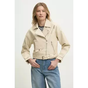 Answear Lab geaca ramones femei, culoarea bej, de tranzitie imagine