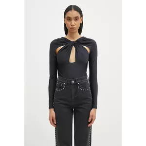 Coperni body Twisted Cut-Out Jersey Bodysuit femei, culoarea negru, uni, COPJS19545C imagine