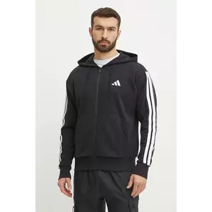 adidas bluza Essentials barbati, culoarea negru, cu glugă, neted, JD1877 imagine