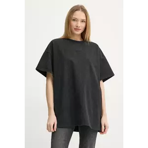 Gestuz tricou din bumbac femei, culoarea negru, 10909709 imagine