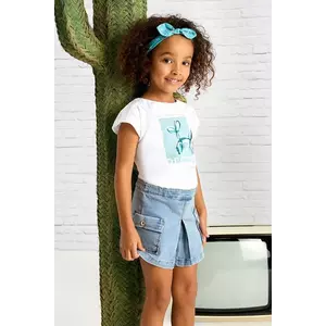 Mayoral pantaloni scurti din denim pentru copii cargo neted, 3207 imagine