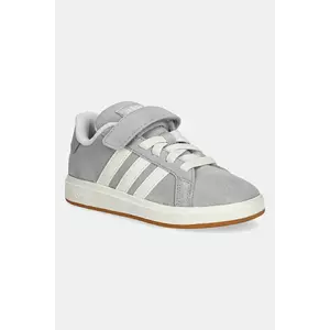 adidas sneakers de piele întoarsă pentru copii GRAND COURT 00s culoarea gri, JP5897 imagine