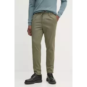 Lindbergh pantaloni barbati, culoarea verde, mulata, 30-003127 imagine