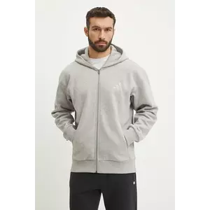 adidas bluza ALL SZN barbati, culoarea gri, cu glugă, melanj, IY4159 imagine