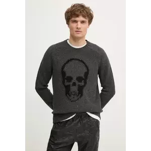 ZADIG&VOLTAIRE pulover de lana barbati, culoarea gri, KMSW01718 imagine