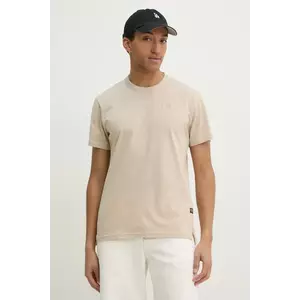 G-Star tricou din bumbac bărbați, culoarea bej, uni, D24449-336 imagine