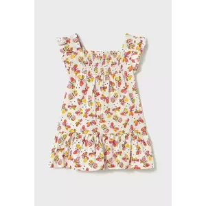 Mayoral rochie din bumbac pentru copii culoarea roz, mini, evazată, 1928 imagine
