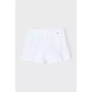 Mayoral pantaloni scurți din bumbac pentru copii culoarea alb, 3285 imagine