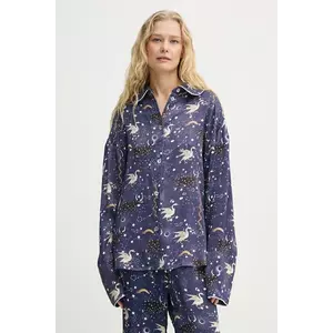 The Sleeper camasa femei, culoarea albastru marin, cu guler clasic, relaxed, HC2404OS imagine
