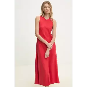 Answear Lab rochie culoarea rosu, maxi, dreaptă imagine