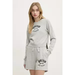 Moschino Jeans pulover de bumbac culoarea gri, light, 0907 3201 imagine