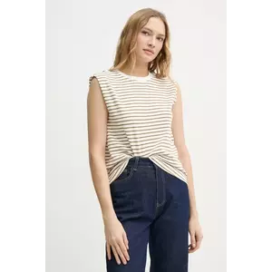 G-Star top din bumbac culoarea bej, D26073-D979 imagine