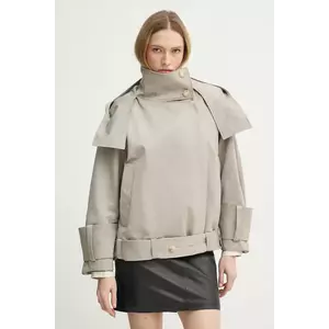 AERON geaca LINDEN femei, culoarea bej, de tranzitie, oversize, JK102556 imagine