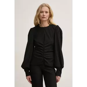 Gestuz bluza femei, culoarea negru, neted, 10909687 imagine