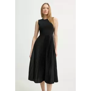 Theory rochie culoarea negru, midi, evazată, O1005602 imagine