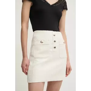 Morgan fusta JABI culoarea bej, mini, creion, JABI imagine