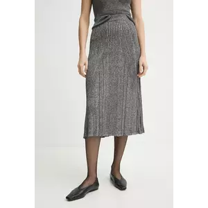 AERON fusta MOSSY culoarea gri, midi, evazati, SK233562 imagine