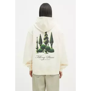 Filling Pieces hanorac de bumbac culoarea bej, cu glugă, cu imprimeu, 80699849936 imagine