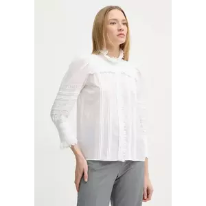 ZADIG&VOLTAIRE cămașă culoarea bej, cu guler stand-up, regular, WWSH00515 imagine