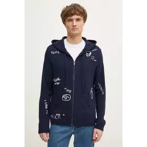 ZADIG&VOLTAIRE pulover de lana barbati, culoarea albastru marin, KMCA01259 imagine