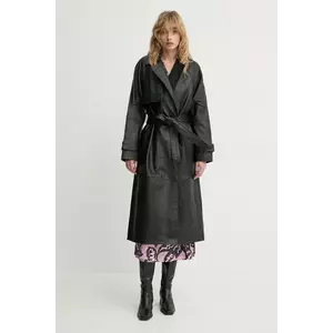 Bruuns Bazaar palton de piele femei, culoarea negru, de tranzitie, BBW4323 imagine