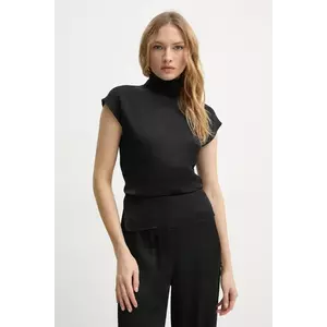 AERON bluza FLORA femei, culoarea negru, neted, TO554555 imagine