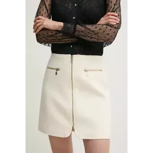 Morgan fusta JADA culoarea bej, mini, creion, JADA imagine