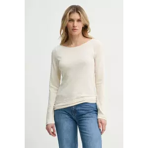 Marc O'Polo longsleeve din bumbac culoarea bej, 502226152199 imagine