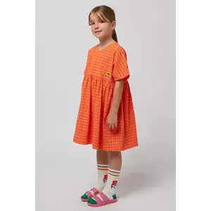 Bobo Choses rochie fete culoarea portocaliu, mini, evazată, 125AC091 imagine
