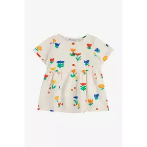 Bobo Choses rochie din bumbac pentru bebeluși Garden Party culoarea alb, mini, evazată, 125AB082 imagine