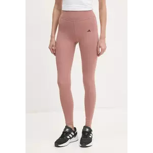 adidas Performance leggins de antrenament Optime culoarea roz, neted, JI8379 imagine