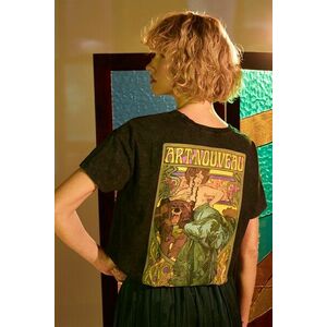 Medicine tricou din bumbac femei, culoarea gri imagine