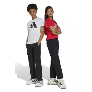 adidas pantaloni copii culoarea negru, neted, JC9388 imagine