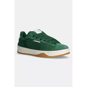 Tommy Jeans sneakers din piele intoarsă SKATER SNEAKER culoarea verde, EM0EM01607 imagine