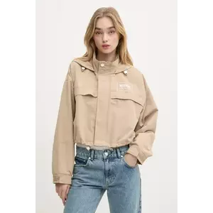 Moschino Jeans geaca femei, culoarea bej, de tranzitie, oversize, 0605 3220 imagine