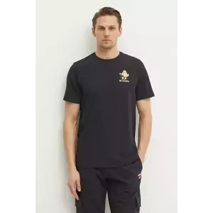 Columbia tricou Hageman barbati, culoarea negru, cu imprimeu, 2076362 imagine