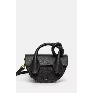 Yuzefi geantă de piele PRETZEL culoarea negru, YUZCO-HB-PRZ-L034 imagine