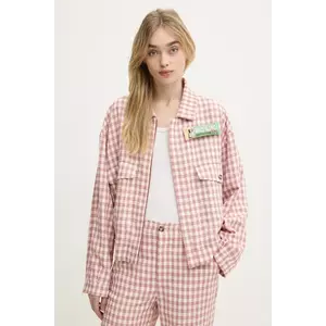 Moschino Jeans geaca din amestec de lana culoarea bej, de tranzitie, 0603 3226 imagine