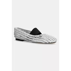 MSGM balerini de piele culoarea alb, 3841MDS215 imagine