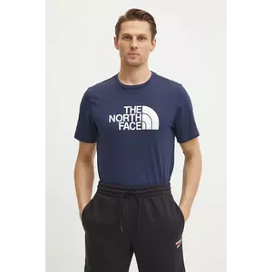 The North Face tricou Easy barbati, culoarea albastru marin, cu imprimeu, NF0A8A6C8K21 imagine