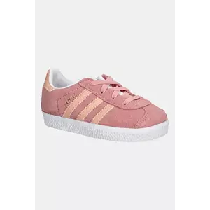 adidas Originals sneakers de piele întoarsă pentru copii GAZELLE culoarea roz, JP5547 imagine