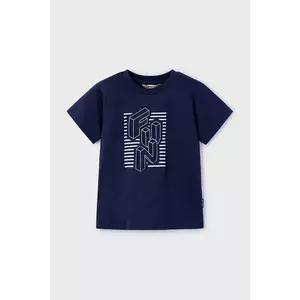 Mayoral tricou de bumbac pentru copii culoarea albastru marin, cu imprimeu, 3027 imagine