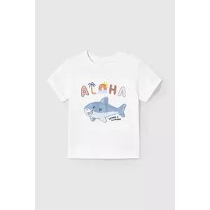 Mayoral tricou de bumbac pentru copii culoarea alb, cu imprimeu, 1066 imagine