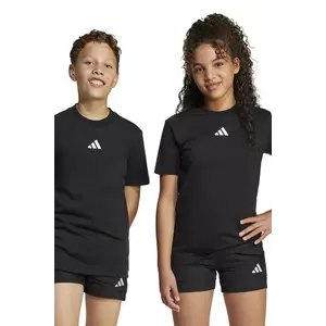 adidas tricou de bumbac pentru copii culoarea negru, cu imprimeu, JC9776 imagine