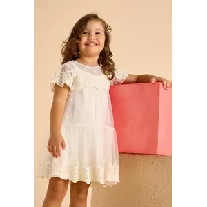 Mayoral rochie fete culoarea bej, mini, evazată, 3909 imagine