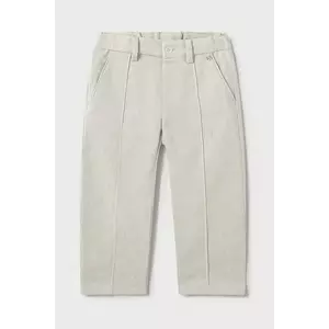 Mayoral pantaloni din bumbac pentru bebeluși culoarea bej, neted, 1576 imagine