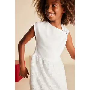 Mayoral rochie fete culoarea bej, mini, evazată, 6974 imagine