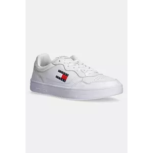 Tommy Jeans sneakers din piele TJM CUPSOLE LEATHER ESS culoarea negru, EM0EM01443 imagine