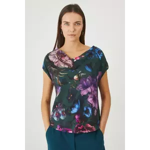 Medicine bluza femei, culoarea verde, neted imagine